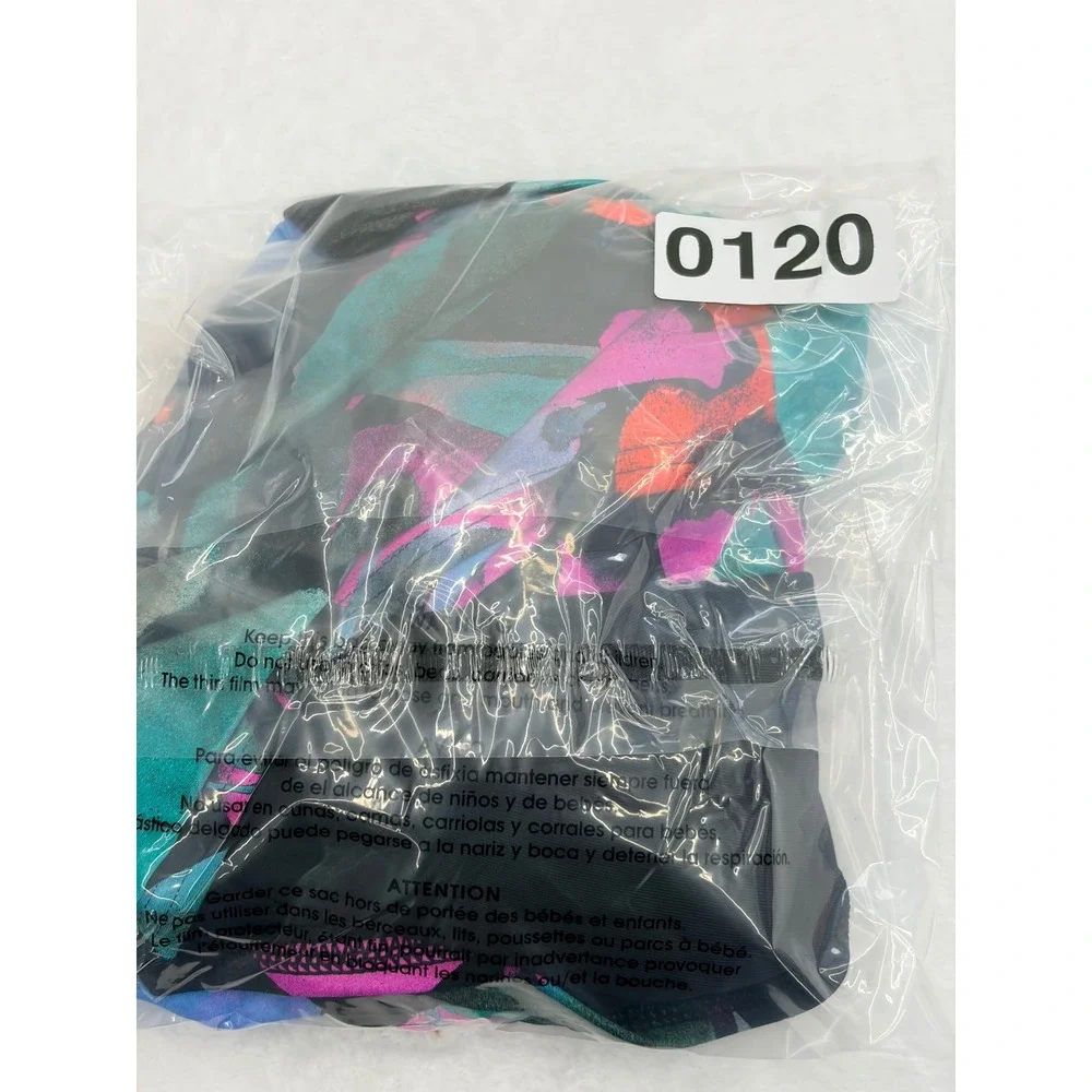 Calvin Klein One Piece Swimsuit Womens 8 Black Floral Surplice Ruched Tummy EUC